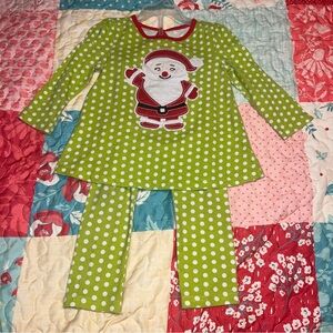 🎄Nursery Rhymes Christmas Outfit Baby Girls Size 24 months Santa Pants Set GUC